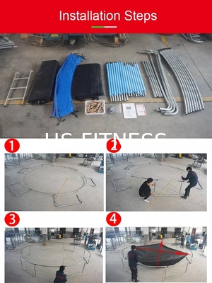 На открытом воздухе батут детей батута парка батута Bungee 10ft 12ft 14ft на открытом воздухе